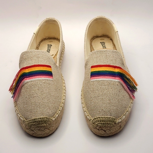 Soludos Shoes - Soludos Pride Slip On  Espadrilles In Natural Sand Color